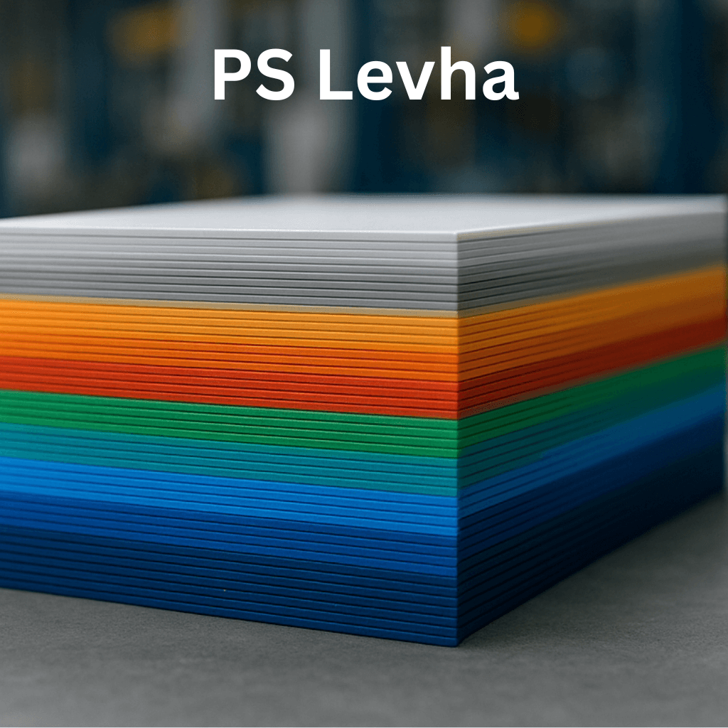 Farklı renklerde ince polistiren PS plastik levha istifi - Keyplas üretim hattı